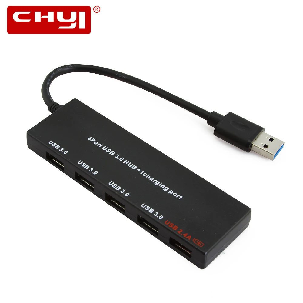 5 в 1 USB 3 0 концентратор A 4 порта быстрая зарядка 2.4A умный зарядный порт с DC источник