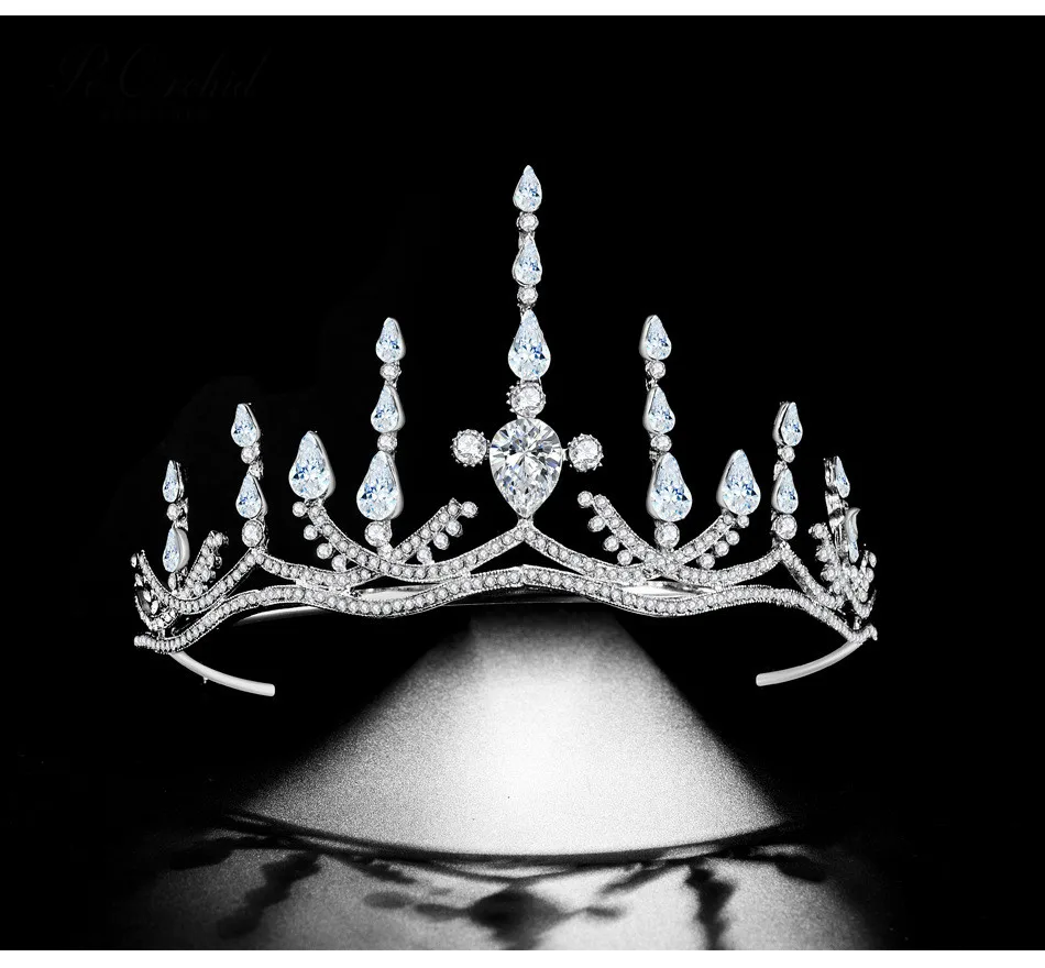 PEORCHID 2019 Стразы для свадебной короны тиара Свадебные невест кристалла Pageant Princess