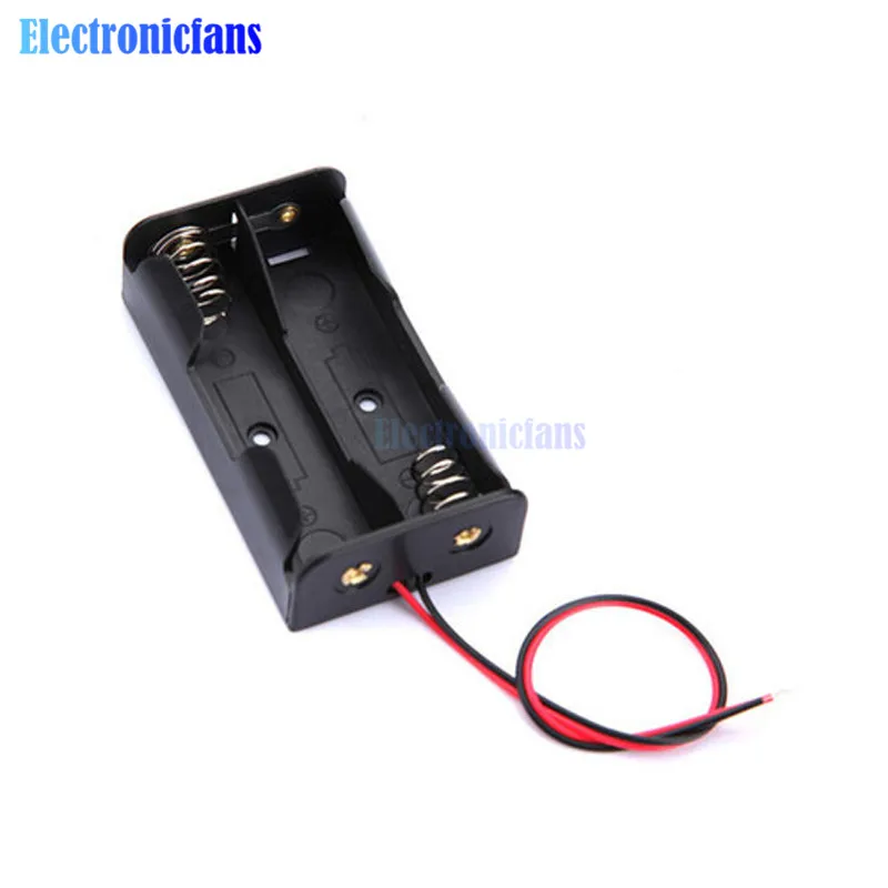 Пластиковый Чехол для аккумулятора 10 шт. держатель с проводами 2 X AA 3 0 V
