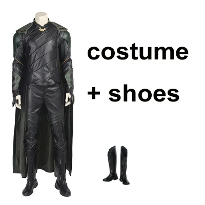 costume with shoes Герой Ловец 4 Высокое качество Тор Ragnarok Косплей Костюм Локи костюм супергероя Хэллоуин Локи Косплей Костюм - Цвет: costume with shoes