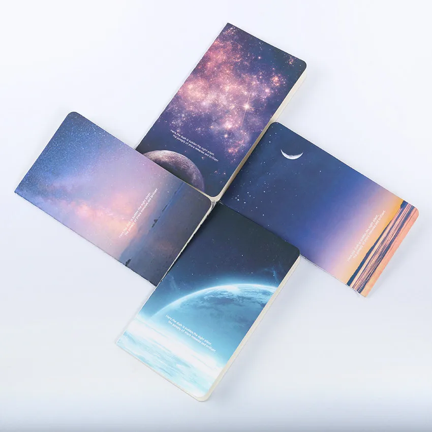200 шт. Мини Милая Новинка Луна Звезда Вселенная блокнот дневник записывающая