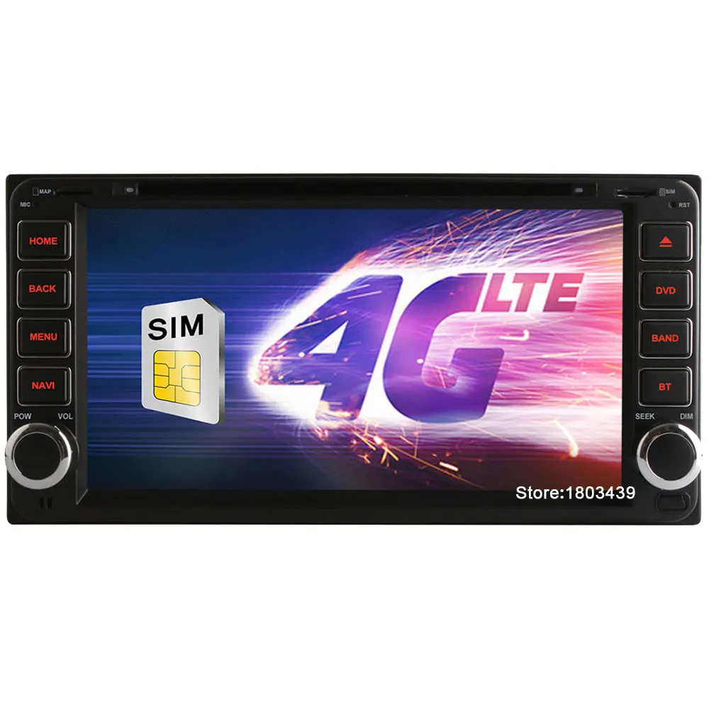 Quad Core 2GB RAM 4G LTE SIM WIFI Android 6.0 Car DVD Player For Toyota Hilux Vela Corolla Camry Prado RAV4 Tundra Land Cruiser |