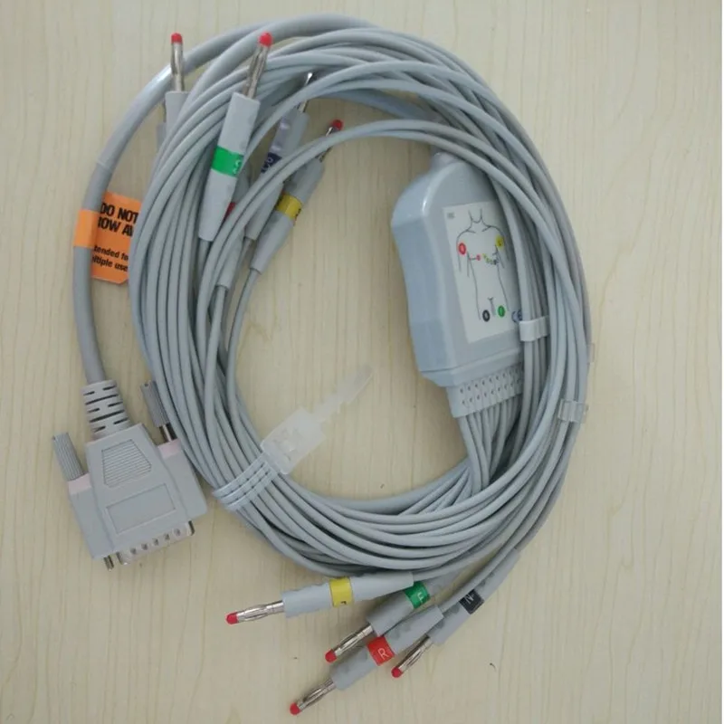 Кабель Nihon Kohden ECG/EKG совместимый с кабелем разъемом типа банан 4 5 1 2 без