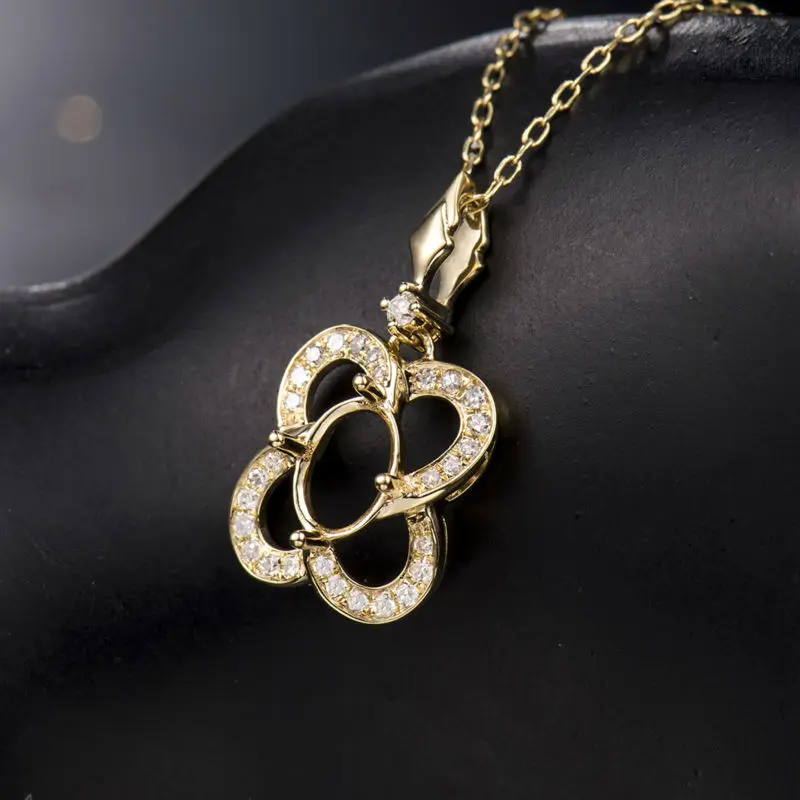 18Kt однотонный желтый золотой кулон украшения без драгоценных камней женское