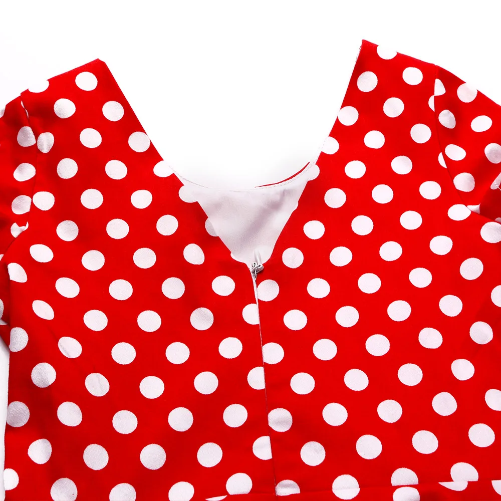 Платье детское хлопковое в красный горошек ретро-стиле | Детская одежда и обувь