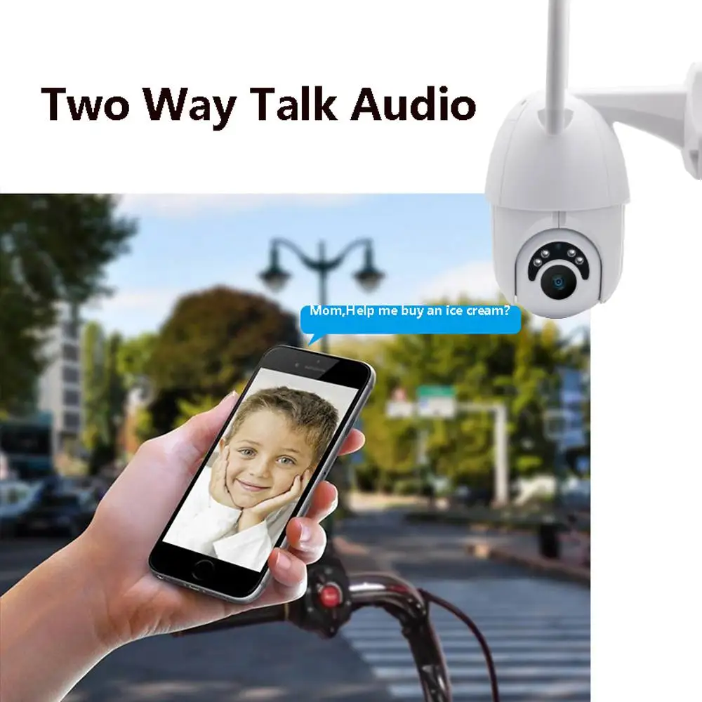 6x Zooom HD 1080P WI-FI IP Камера 8 светодиодный открытый безопасности Камеры Скрытого видеонаблюдения/Ночное видение/IP66 Водонепроницаемый/PTZ/2-полосная аудио