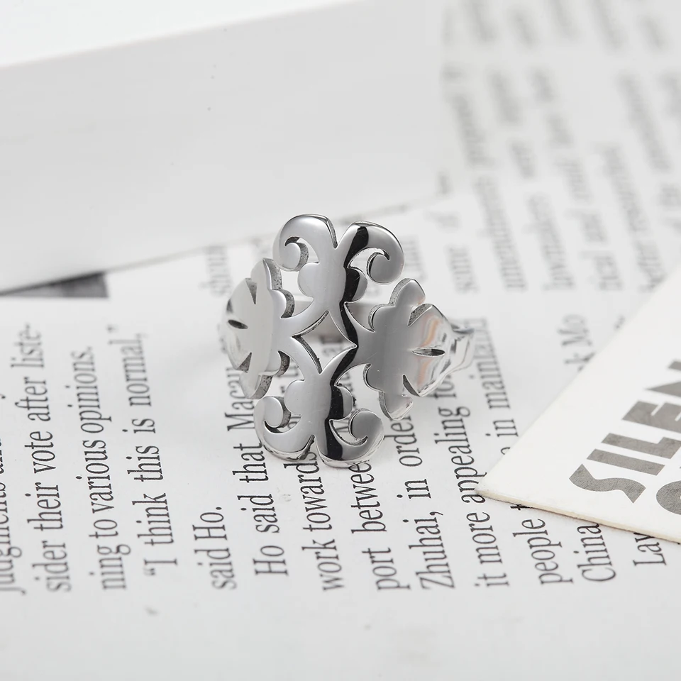 Кольцо BORASI из нержавеющей стали женское стильное ювелирное изделие под золото с