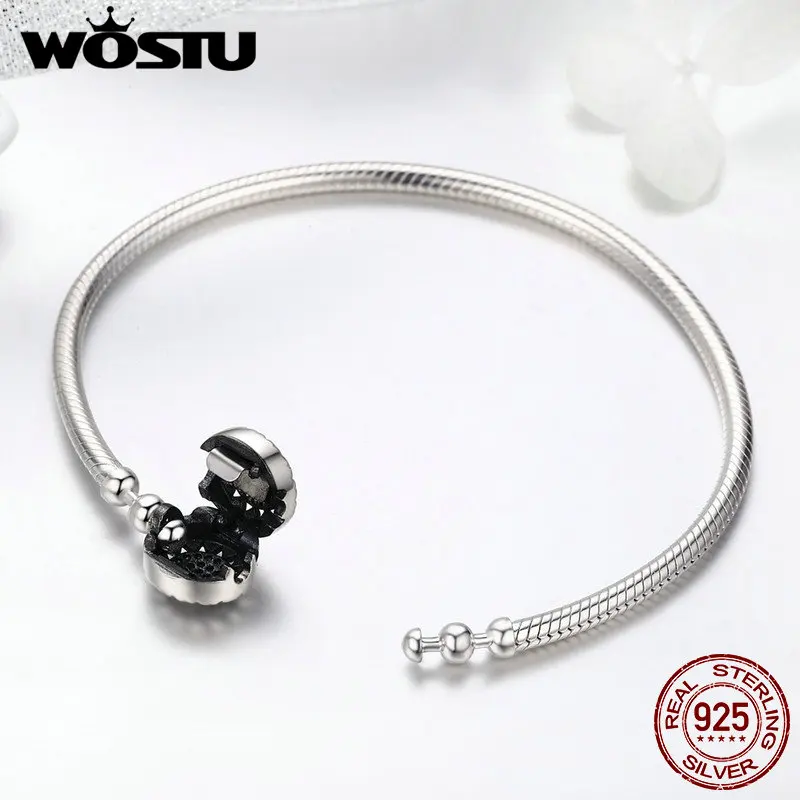 WOSTU Новая коллекция 100% Стерлинговое Серебро 925 пробы яркое сердце AAA Циркон