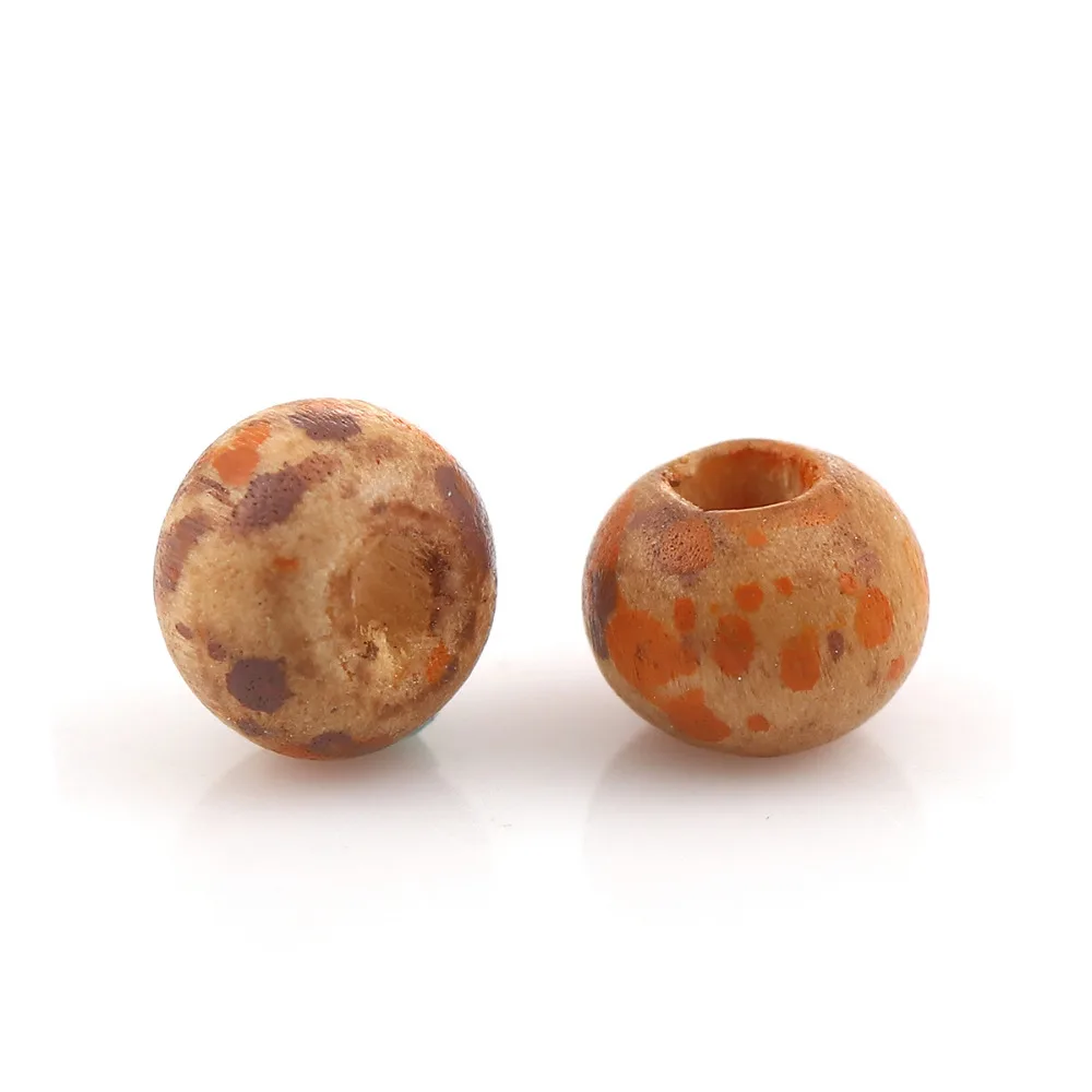 DoreenBeads деревянные бусины Круглые разноцветные пятна около 5 мм (2/8 &quot) Диаметр