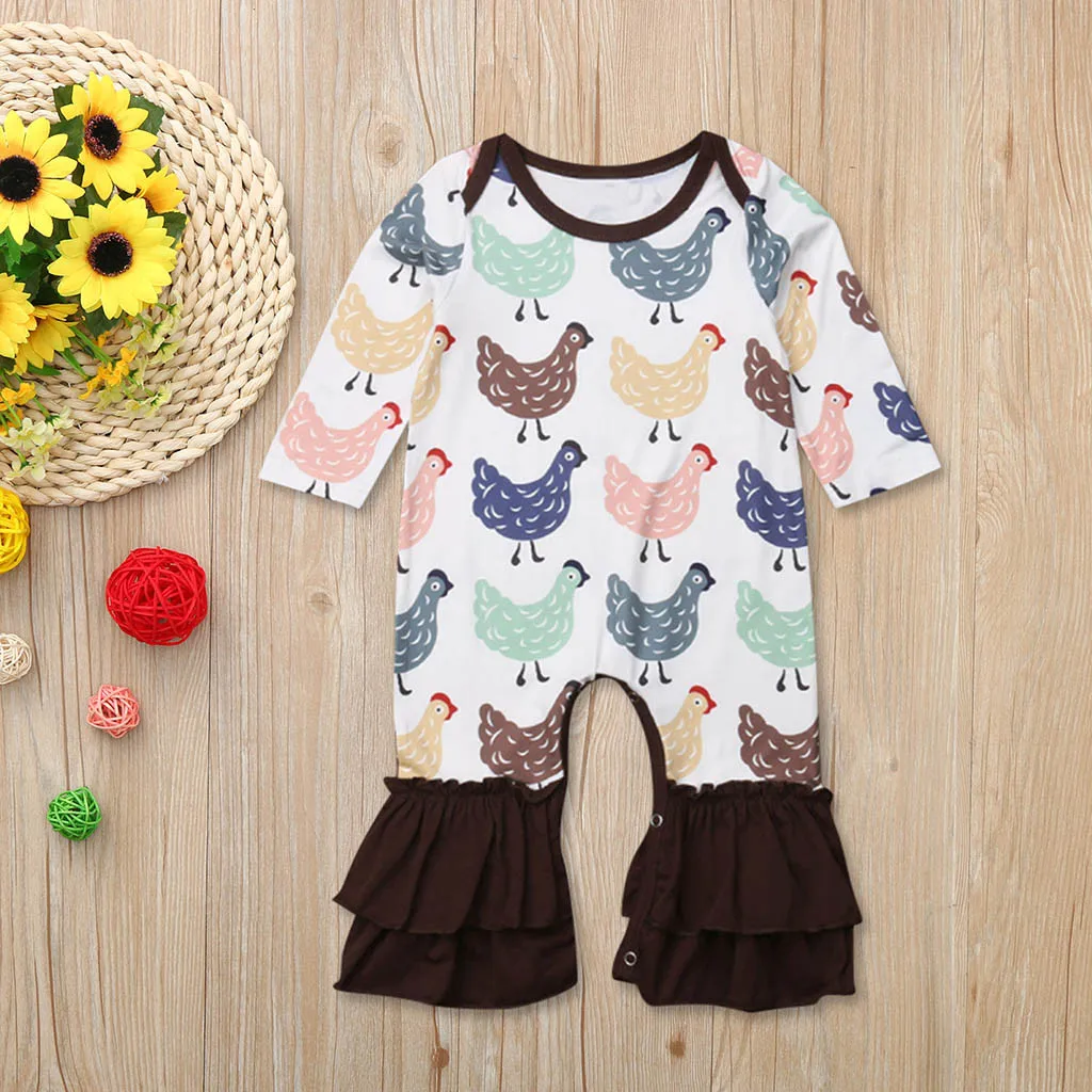 Новые детские комбинезоны с длинными рукавами для маленьких девочек