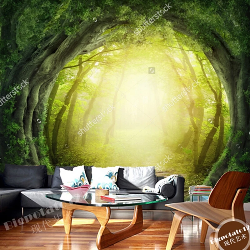 Обои для младенцев на заказ Волшебная черная дорога 3D фантазия детской комнаты