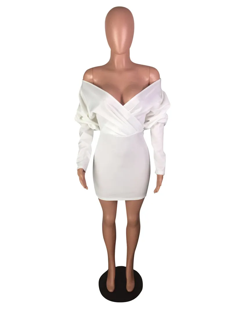 Женские вечерние платья с открытыми плечами весеннее Элегантное Белое