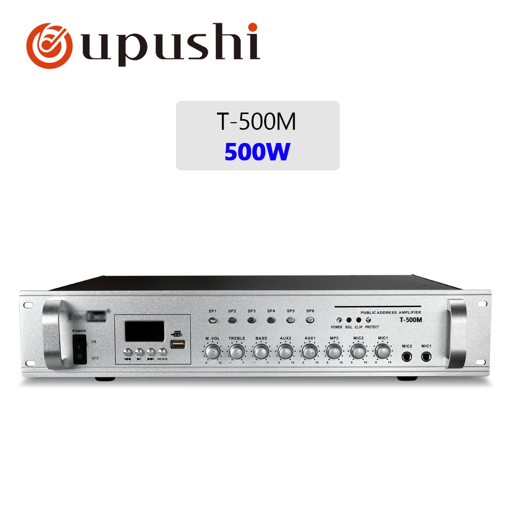 500 watt Oupushi pa система bluetooth усилитель 2 канальный домашний стерео усилитель 6 зон усилители мощности с usb, fm - Цвет: 500 watt