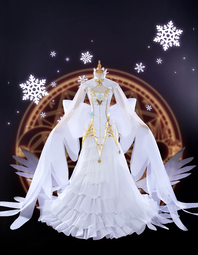 Card Captor Сакура прозрачная карта Hen Томойо Daidouji платье косплэй костюм Хэллоуин Униформа с топом+ юбка накидка лук S-XL