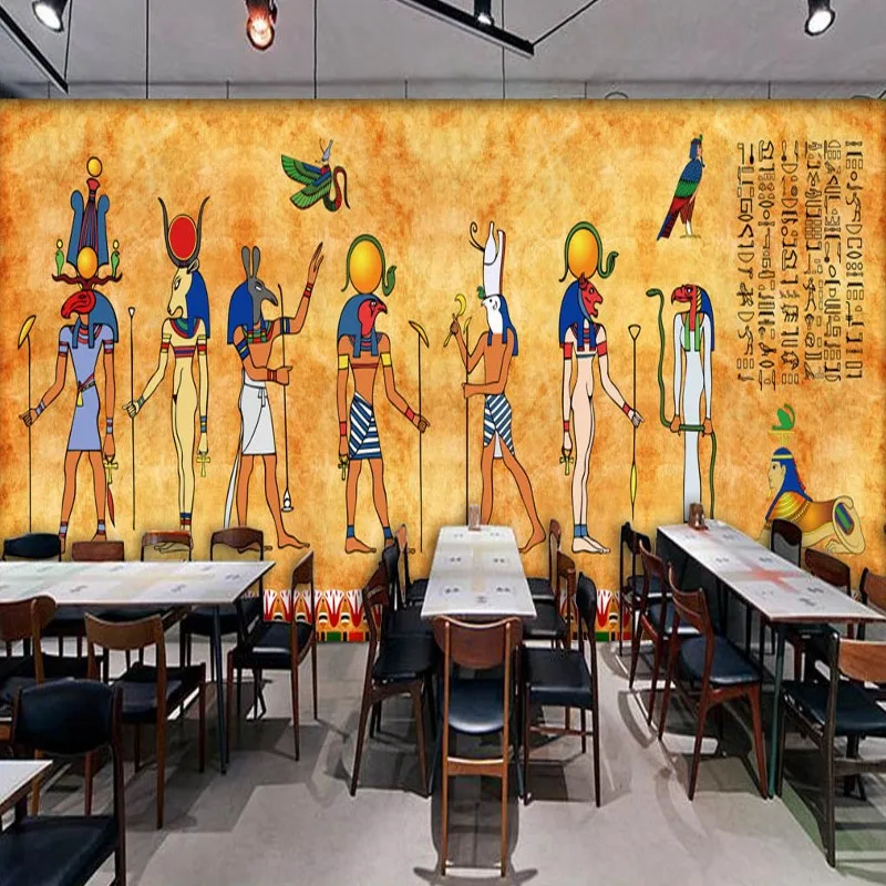 3D photo wallpaper Retro Egyptian fresco custom bedroom living room bar restaurant background wall mural | Обустройство дома