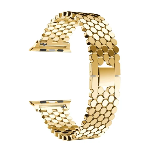 gold Ремешок из нержавеющей стали для apple watch, ремешок 42 мм, 38 мм, версия 4/3/2/1 браслет металлический ремешок для наручных часов iwatch, Версия 44 мм/40 мм ремень+ инструмент - Цвет ремешка: gold