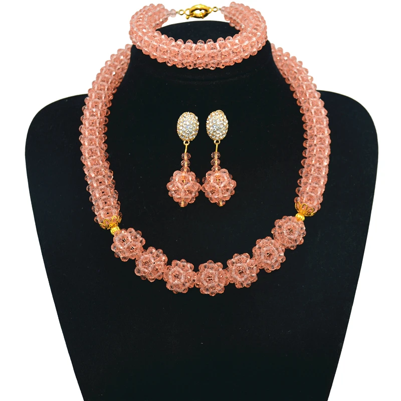 Нигерийское заявление ожерелье Свадебные африканские бусы ювелирный набор