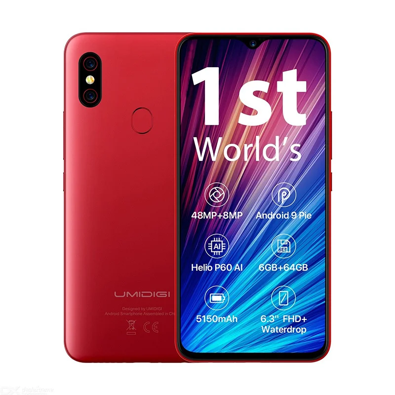 UMIDIGI F1 Play 48MP+ 8MP+ 16MP 5150mAh Мобильный телефон Android 9,0 6 ГБ ОЗУ 64 Гб ПЗУ 6," FHD глобальная версия смартфон двойной 4G