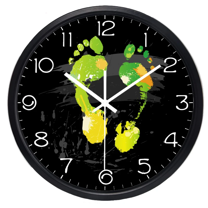 Граффити следы красивая бабочка для мужчин и женщин настенные часы украшение