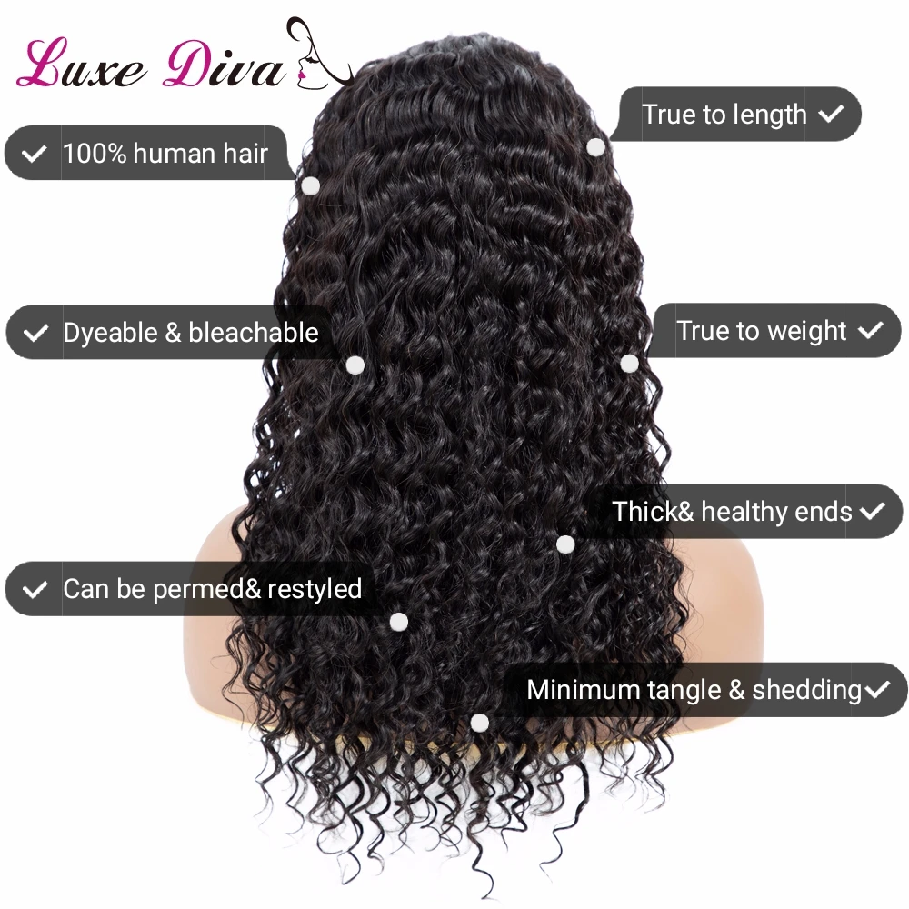 LUXE DIVA странный вьющиеся 4*4 перед парик малайзии Синтетические волосы на кружеве