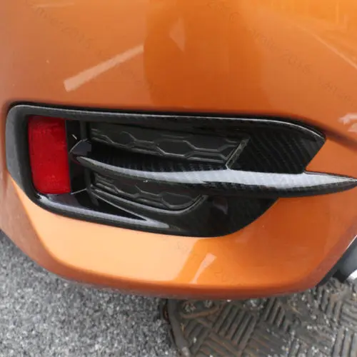 4x Carbon Fibber Color Fit For Honda Civic 16+ Front &amp Rear Fog Light Cover Trim | Автомобили и мотоциклы