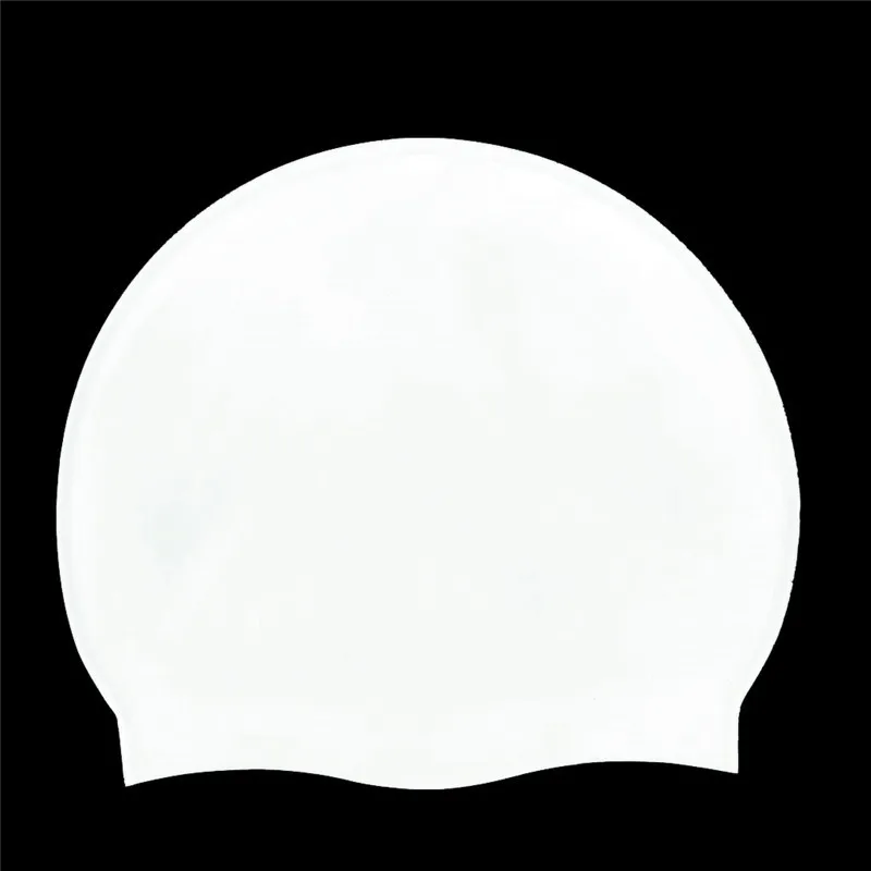 Professional Silicone Waterproof Swimming Caps Ear Protection Solid Pool Beach Swim Hat for Long Hair Swimming Cap for Men/Women