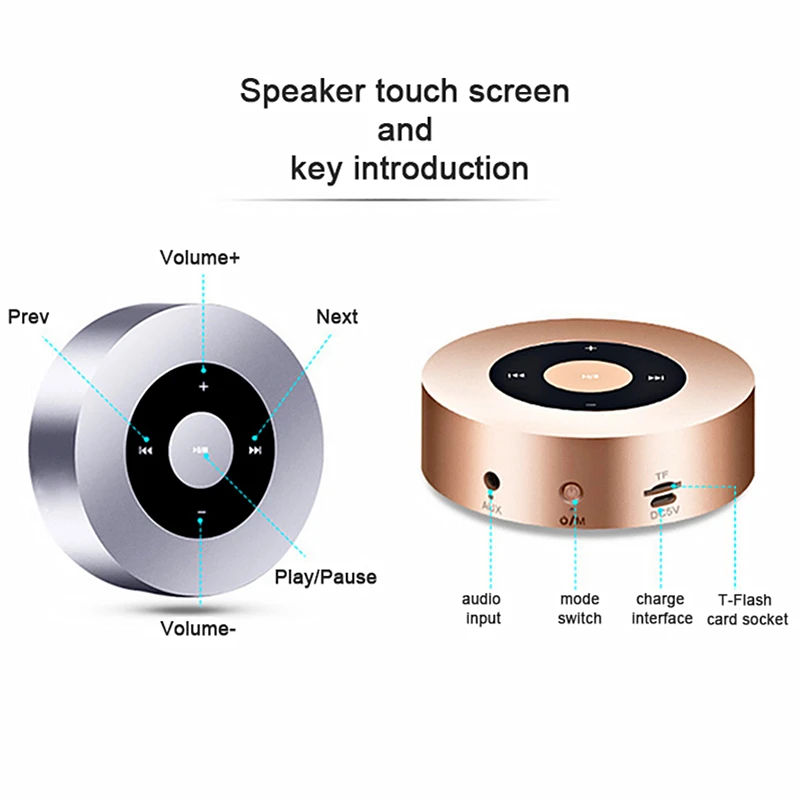 TOPROAD Портативный Bluetooth Динамик Беспроводной громкий s сабвуфер бас Колонка Altavoz