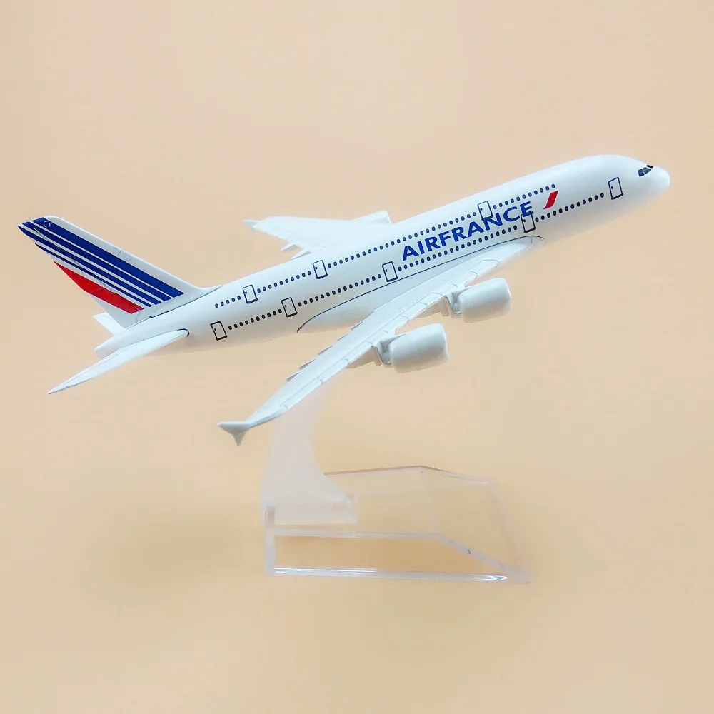 16 см сплав металла Air France Airbus 380 A380 Airways модель самолета Модель w Стенд ремесло