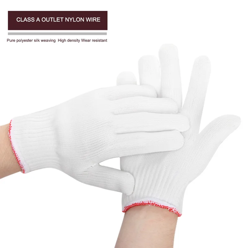 24 пар/компл. мужские белые рабочие защитные перчатки устойчивые к порезам