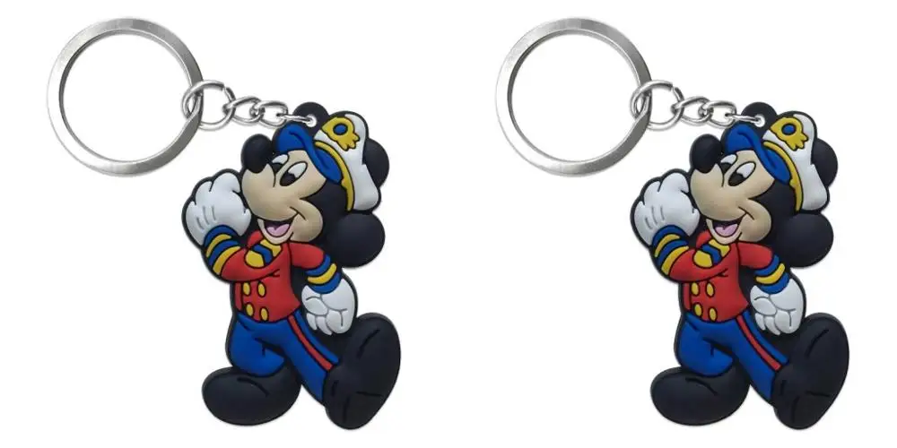 7003-09 2 шт. ПВХ брелок мультфильм Микки Минни аниме фигурка брелок для ключей детская игрушка брелок для ключей модный брелок подарочные сумки декор - Цвет: 7003-09
