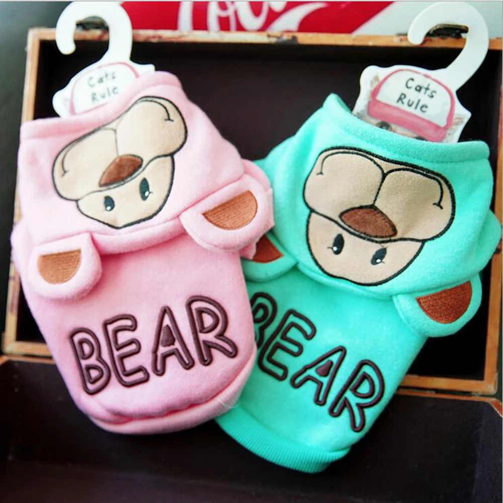 Новинка 2017 года с капюшоном собака кошка одежда милый медведь Толстовки для