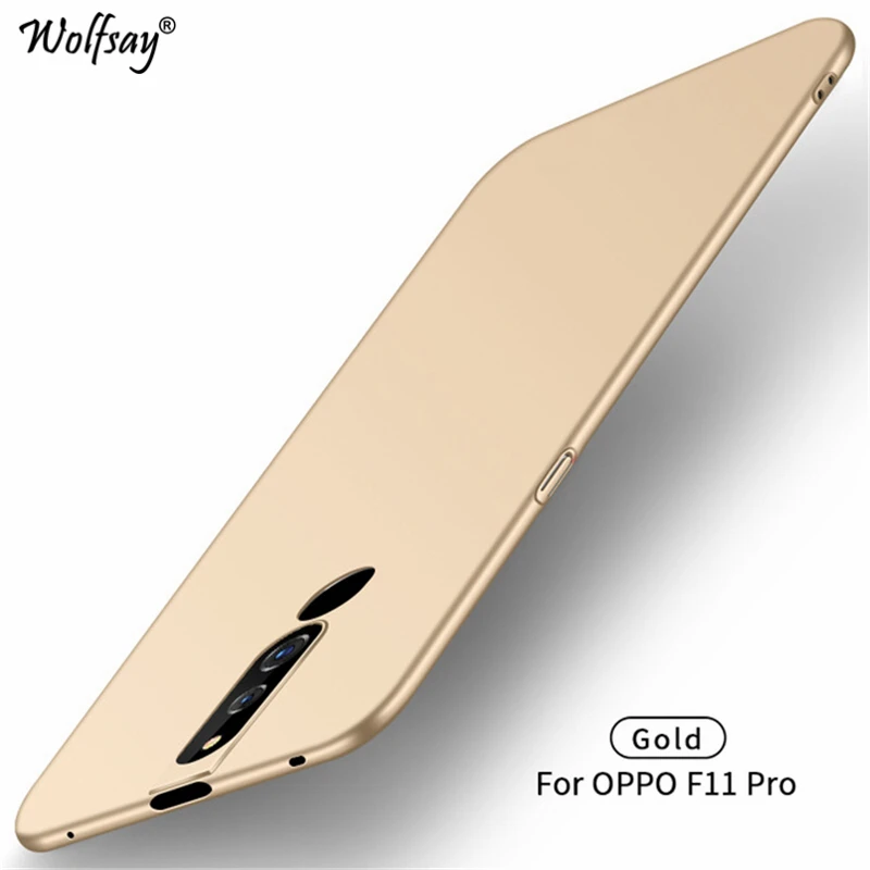 Gold Чехол для Oppo F11 Pro Чехол A9 ультра тонкий классический гладкий матовый PC чехол для телефона для Oppo F11 Pro Чехол для Coque Oppo F11 Pro Чехол - Цвет: Gold