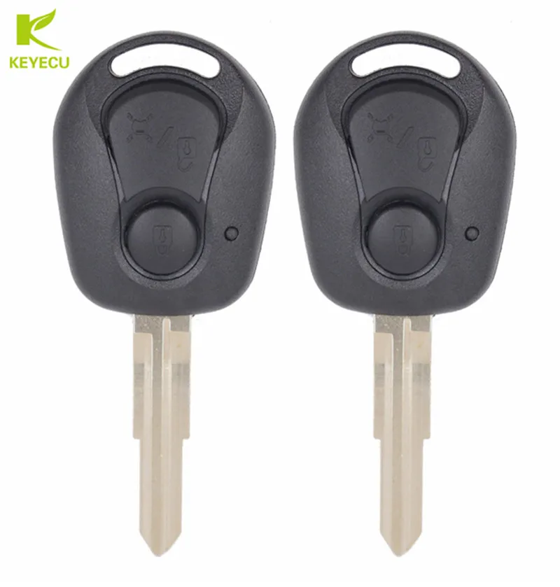 

KEYECU 2PCS NEW REPLACEMENT Remote Key Case 2 Button for SSANGYONG Actyon Kyron Rexton Shell Cover Fob