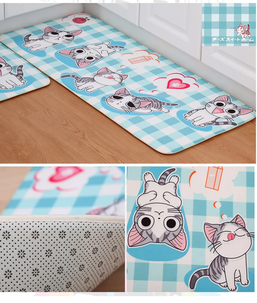 Chi's Sweet Home Cat Tapete, коврики с животным принтом, коврики для гостиной, ванной, кухни, комнаты, Противоскользящий коврик