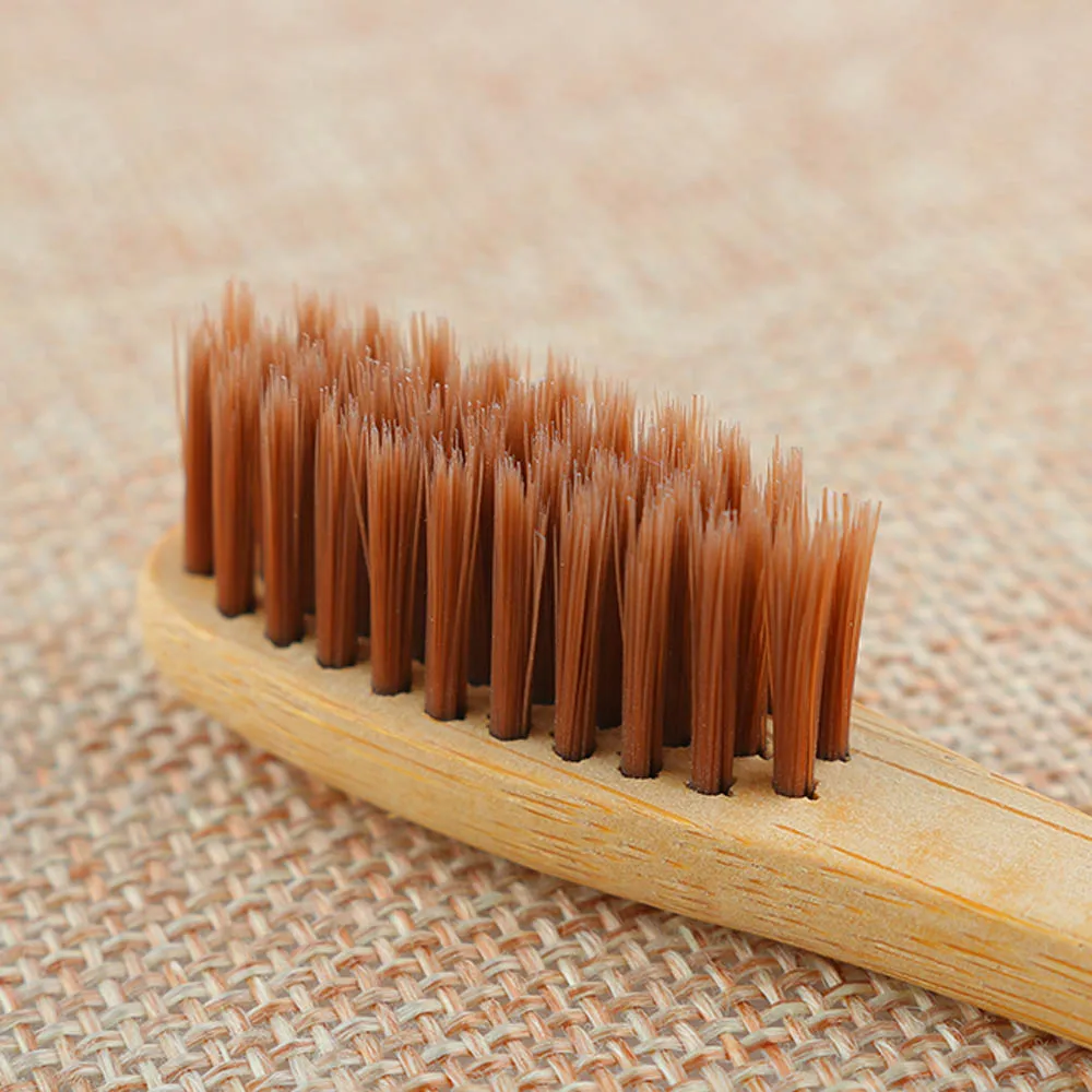 1PC Environmental Bamboo Charcoal Toothbrush For Oral Health Care Low Carbon Medium Soft Bristle Brushes Wood Handle Tooth brush | Красота и