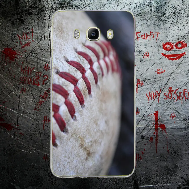 Fire Yellow Softball Baseball For Samsung Galaxy A3 A5 A8 2016 2017 2018 J1 J2 J3 J5 J7 Soft Silicone TPU Mobile Phone Cases | Мобильные