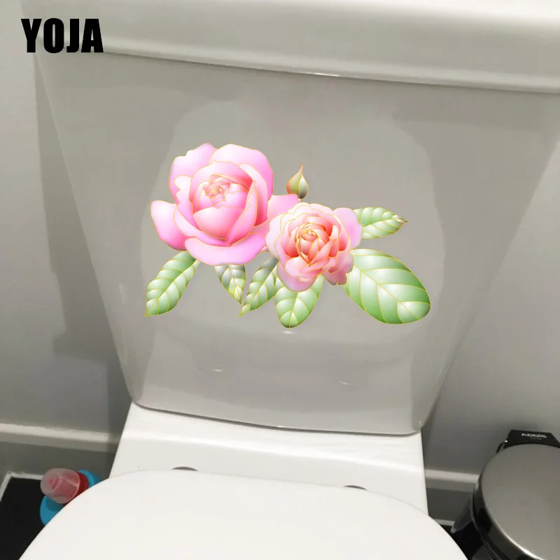 Творческие Мультяшные пионы YOJA 23*14 6 см наклейки на сиденье унитаза для ванной