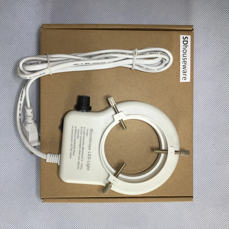 Ring Light 60 mm Aperture LED Warm White Lights Adjustable Brightness Microscope Source Low Heat Long Life Industrial Lamp | Освещение
