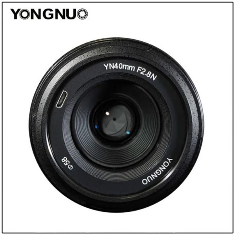 Объектив YONGNUO 40 мм объектив YN F2.8 AF/MF с автоматическим ручным фокусом для цифровых