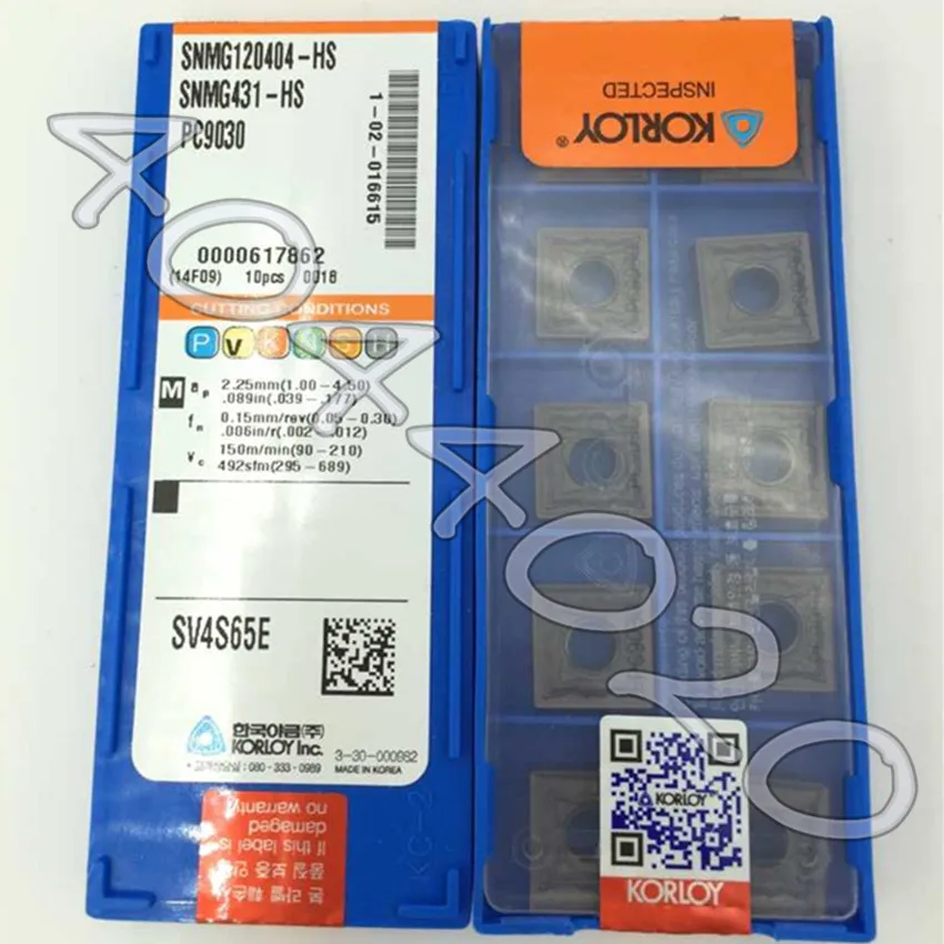 

SNMG120404-HS PC9030 SNMG431-HS PC9030 10 шт./кор. KORLOY Carbide blade