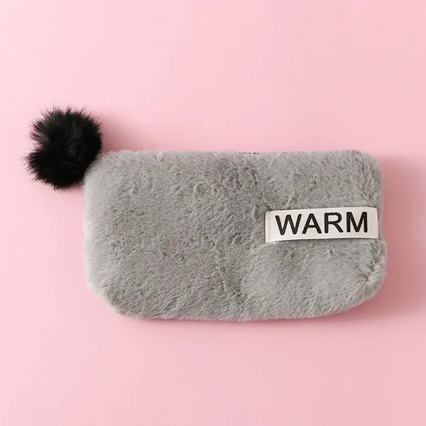 Милый яркий плюшевый большой чехол-Карандаш для девочек Kawaii Pencil Box - Цвет: 3