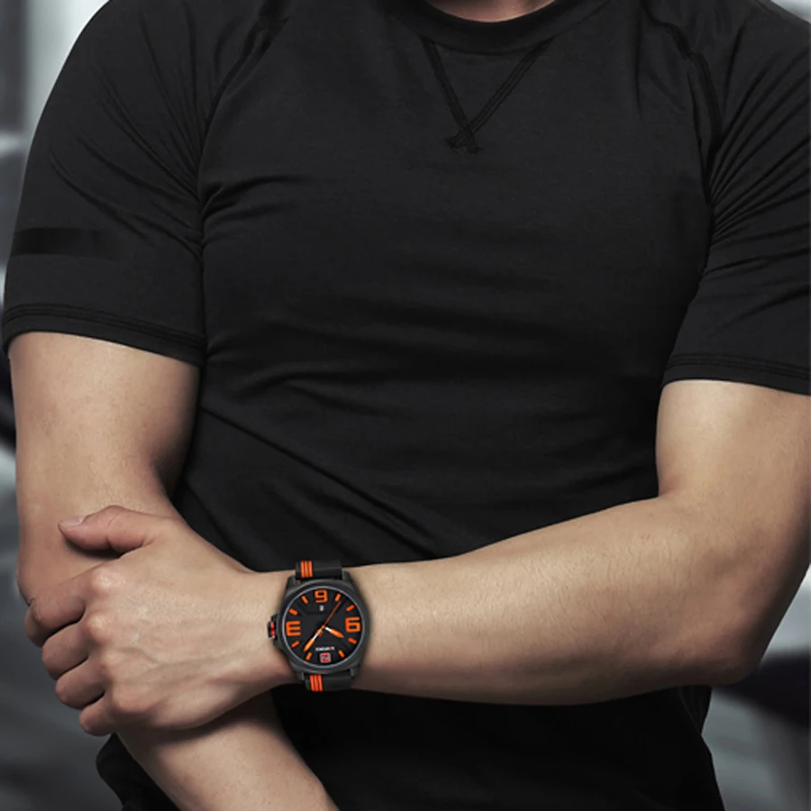 NAVIFORCE Лидирующий бренд мужские часы спортивные кварцевые модные повседневное