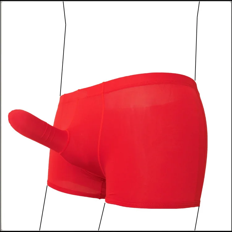 Мужские мягкие шелковые боксеры сексуальное нижнее белье с рукавом петушком|boxer