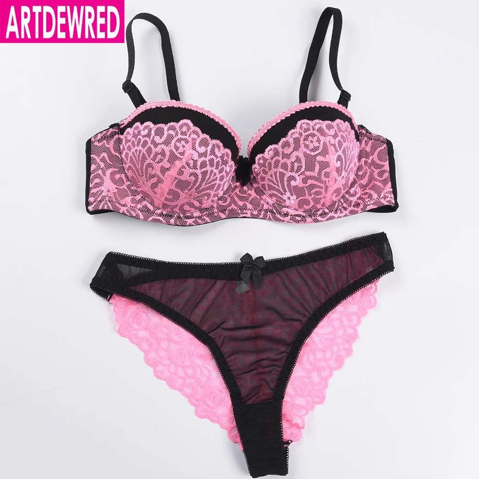[Retail &amp Wholesale] VS New 2017 Sexy Bra Set Push Up Lace Deep V ABC Cup Women's Underwear Sets Lingerie For Girls|bra set|bra set vsvs bra |