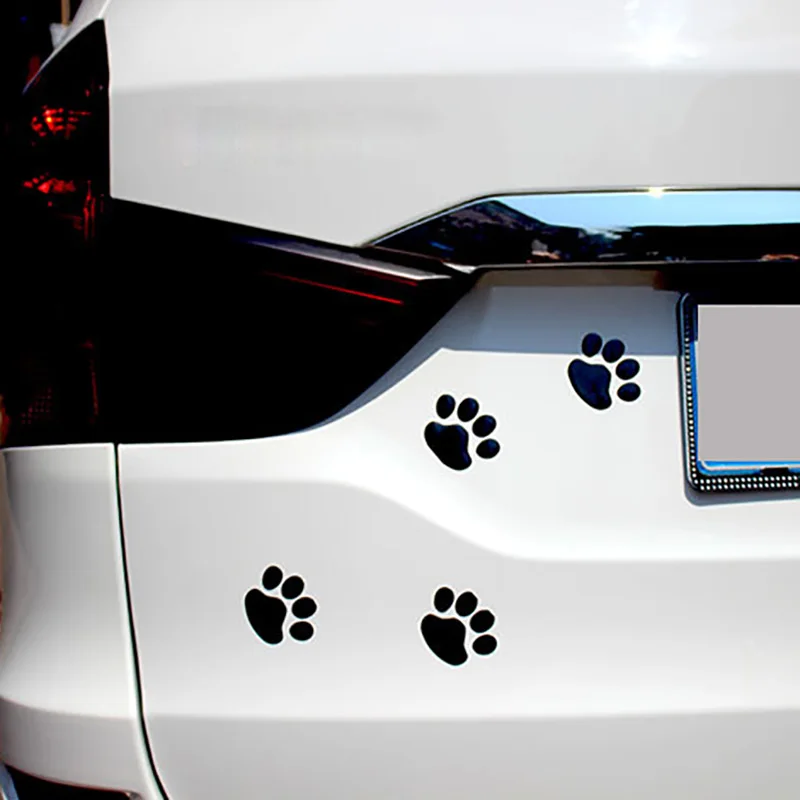3D стерео наклейки для автомобиля принт медведя собачья лапа забавный стикер в