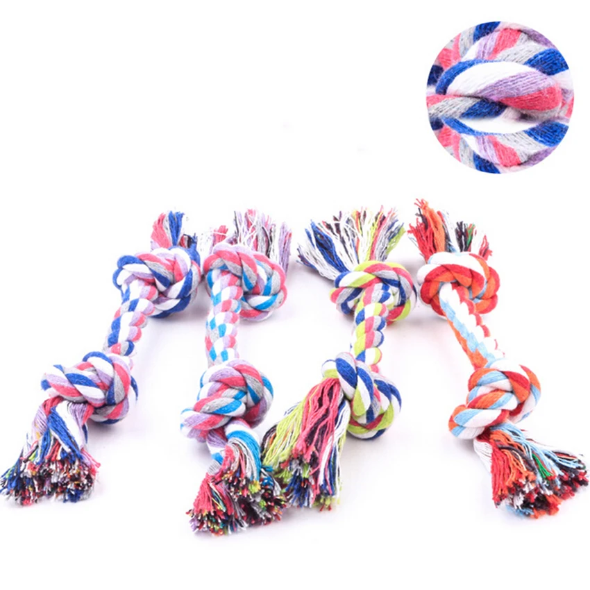 Цветная игрушка для щенков собак домашних животных хлопковая плетеная веревка