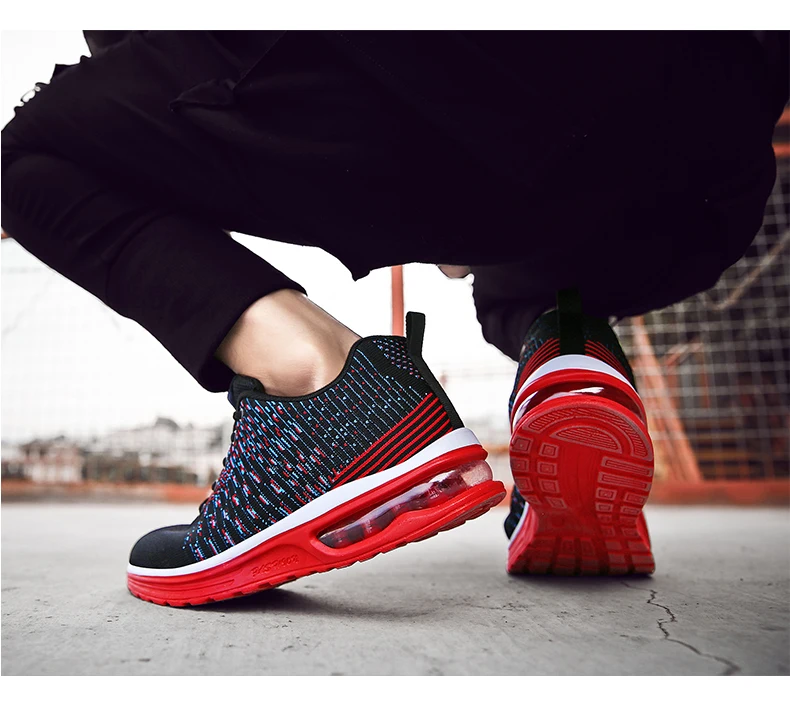SUROM новая спортивная обувь для мужчин беговые кроссовки для мужчин Air Sole дышащая сетка на шнуровке для тренировок на открытом воздухе Фитнес Спортивная обувь