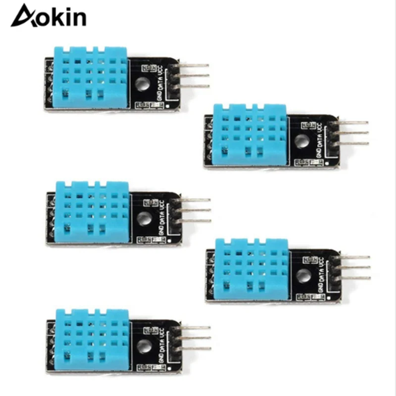 Aokin 5 шт./лот модуль датчика температуры и влажности Цифровой DHT11 для Arduino Raspberry Pi 2