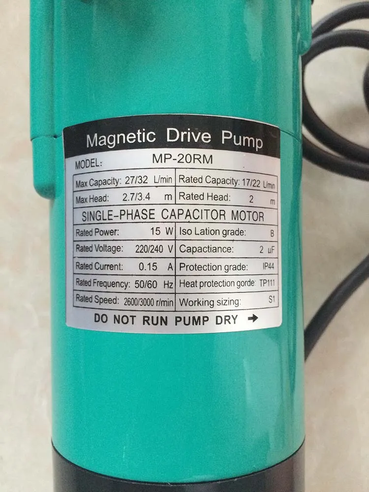 

Beer Magnetic Drive Pump, Rated Power 15W,304 Stainless Steel Head,Homebrew Beer Pump,With European Plug ,Order more,Save more
