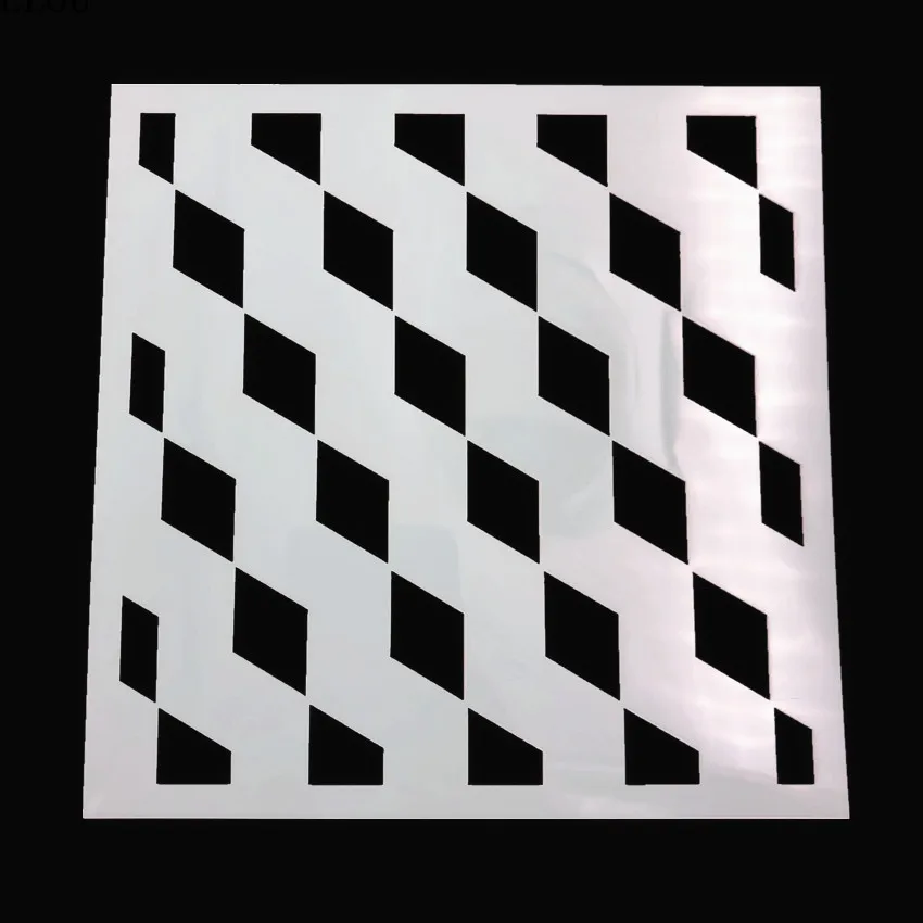 Hote Sale Diamond lattice scrapbook stencils spray plastic mold shield DIY cake hollow Embellishment printing lace ruler | Дом и сад